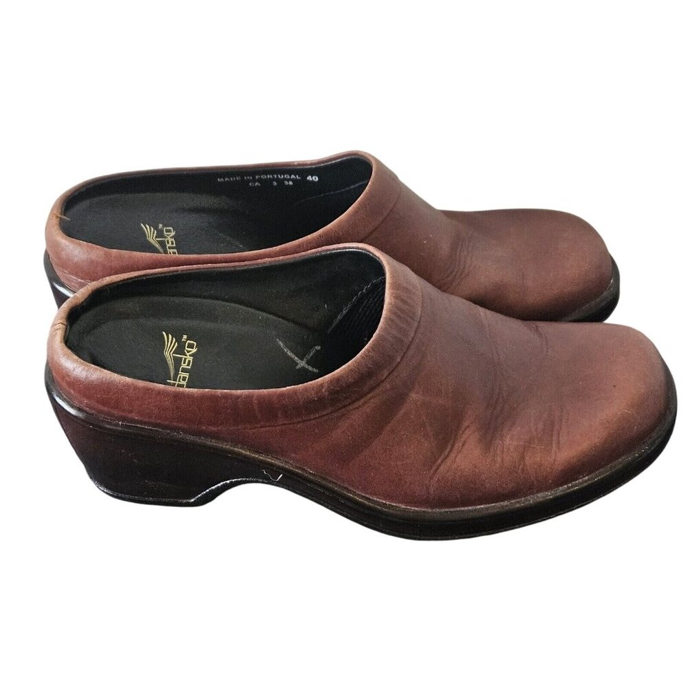 Dansko Brown Leather Mules